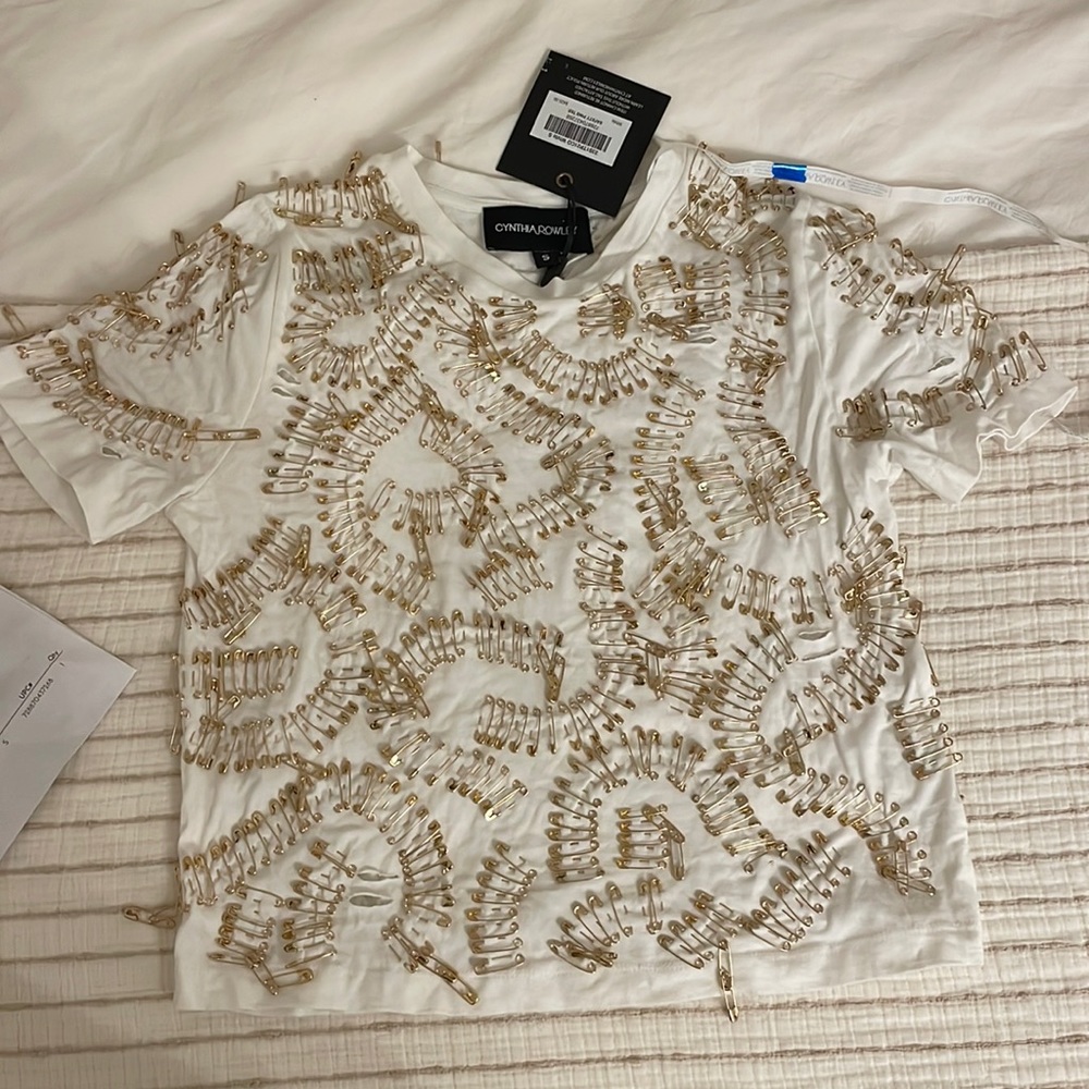Cynthia Rowley safety pins tee